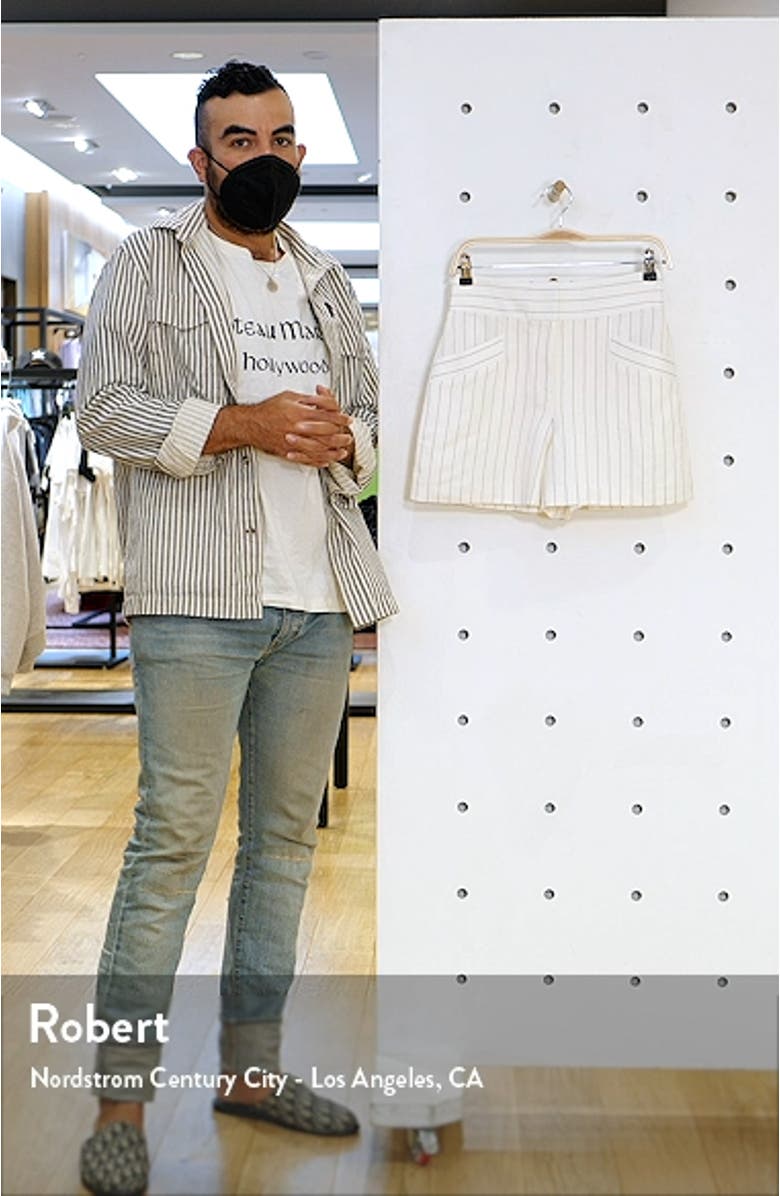 Stripe Linen Blend Shorts, sales video thumbnail