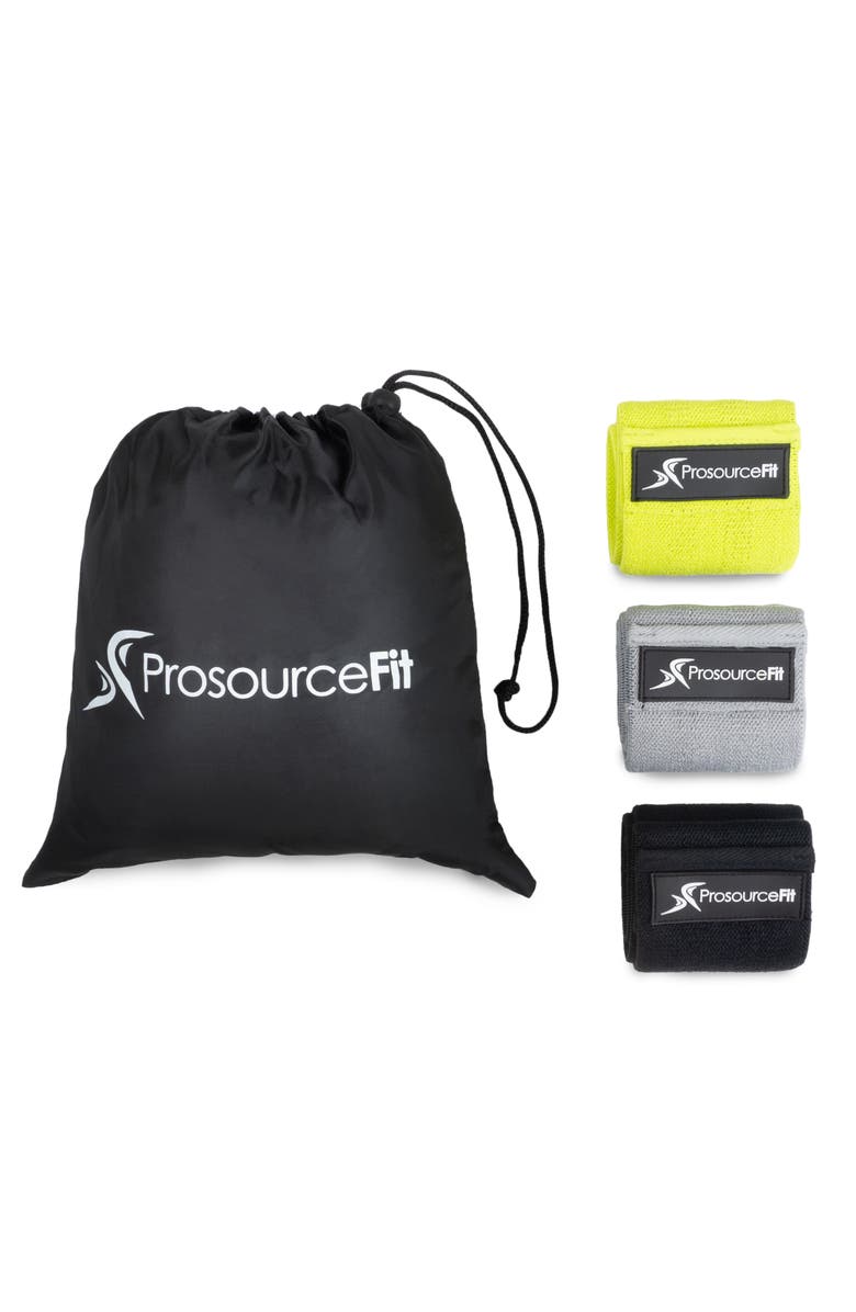 ProsourceFit Fabric Loop Resistance Band Set, Alternate, color, Green-Gray-Black