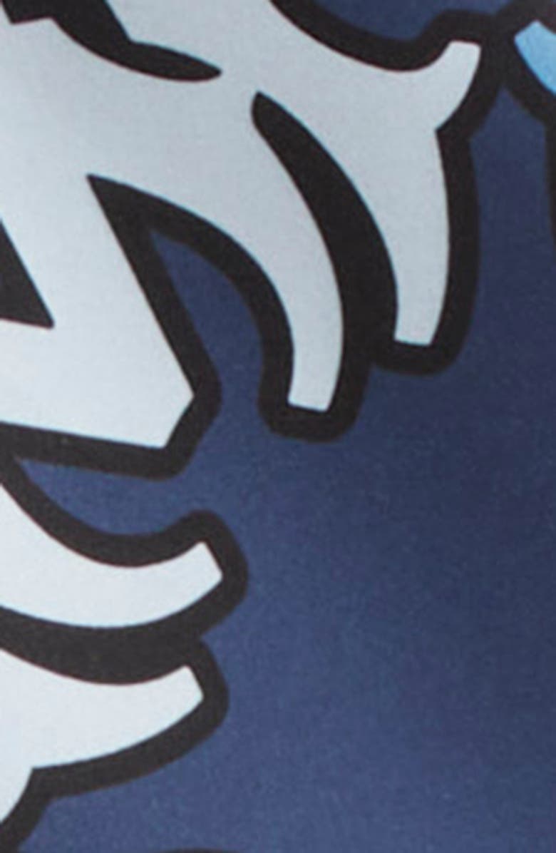 AMIRI MA Quad Monogram Print Swim Trunks, Alternate, color, Midnight Blue