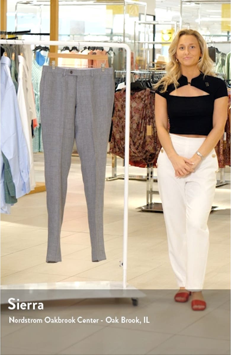 Pablo Flat Front Linen Trousers, sales video thumbnail