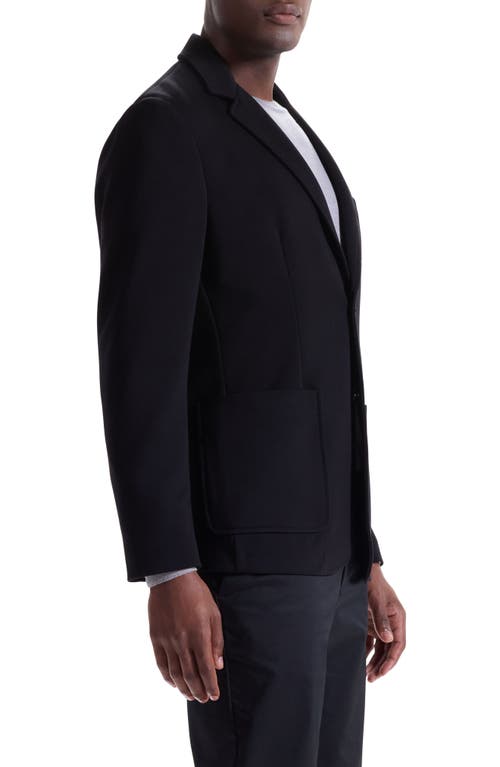 Bugatchi Soft Touch Solid Knit Blazer In Black