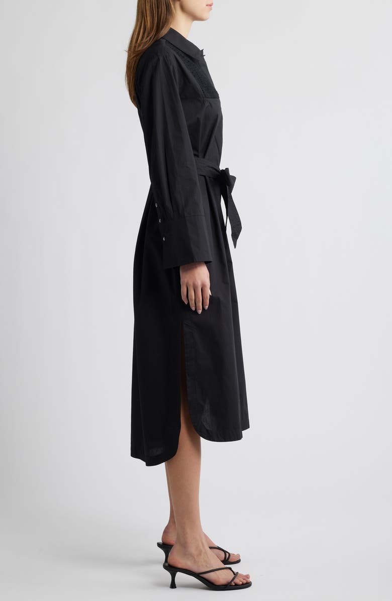 Cleobella Bailey Long Sleeve Midi Dress, Alternate, color, Black