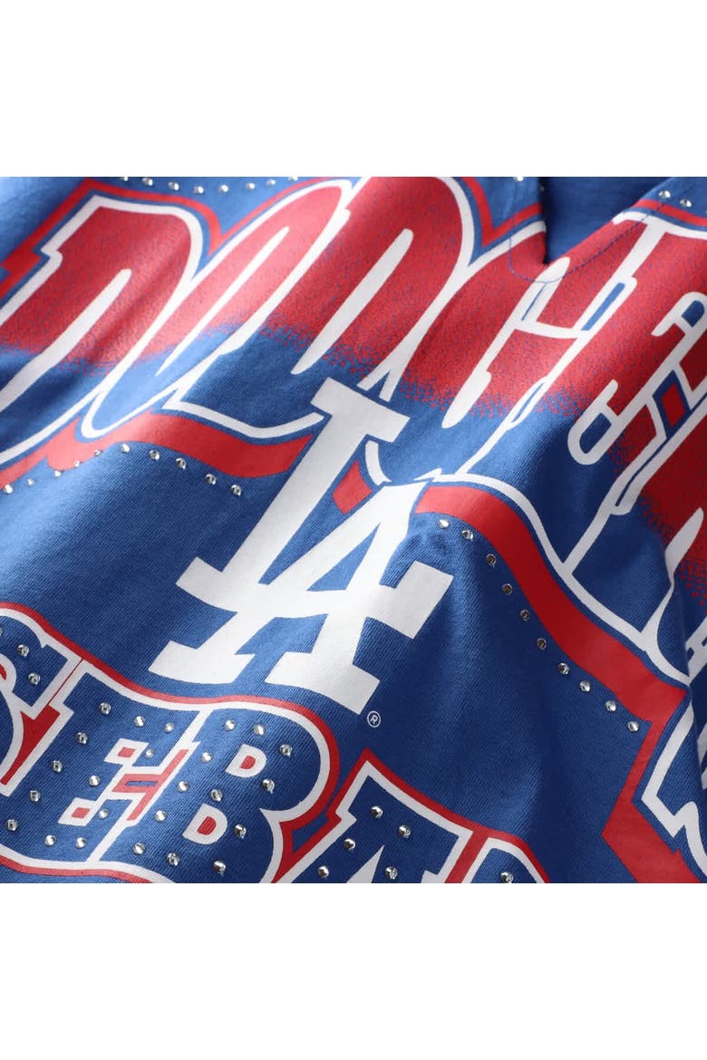 Women's '47  Royal Los Angeles Dodgers Plus Size Win Big Oversized Notch-Neck T-Shirt, Alternate, color, Royal