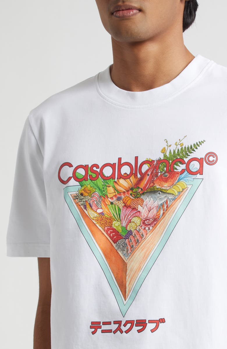 Casablanca Tennis Club Icon Organic Cotton Graphic T-Shirt, Alternate, color, Tennis Club Icon