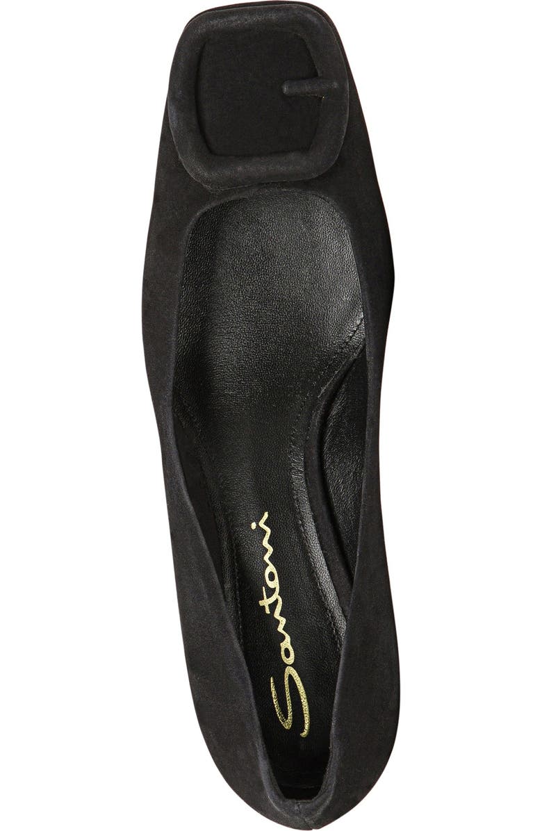 Santoni Women's suede low-heel pump, Alternate, color, Black