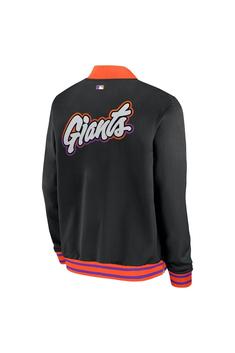 Men's Nike  Black San Francisco Giants 2025 City Connect Authentic Collection Full-Zip Bomber Jacket, Alternate, color, Black