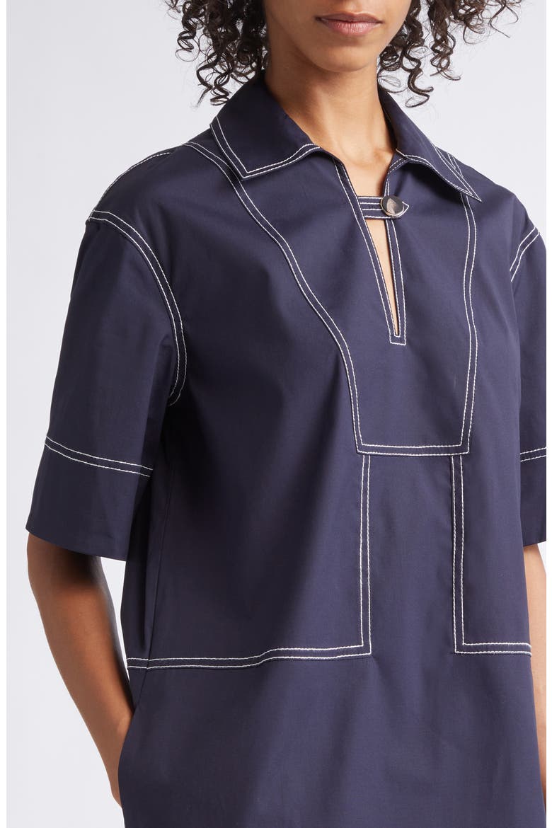 Phelix Poplin Shift Minidress, Alternate, color, NAVY