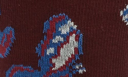 Paul Smith Bohemia Insect Pattern Cotton Blend Dress Socks In Burgundy