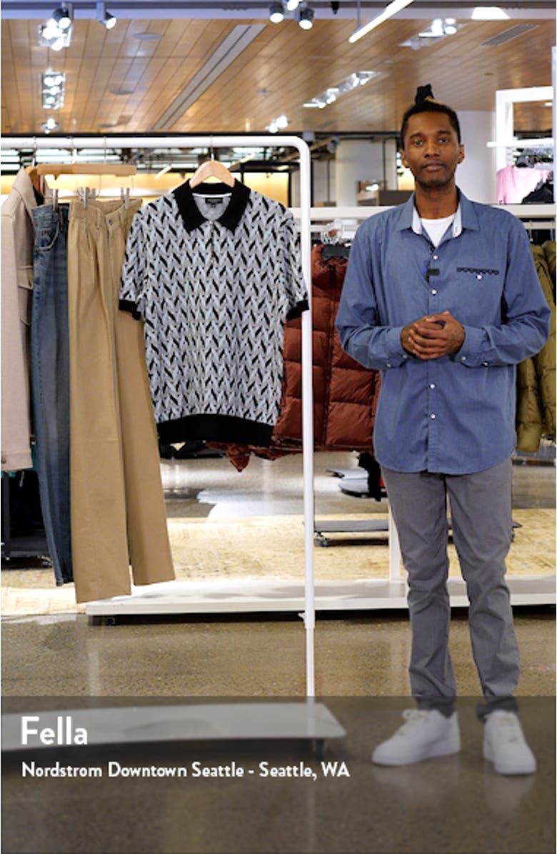 Mitford Jacquard Quarter Zip Polo, sales video thumbnail