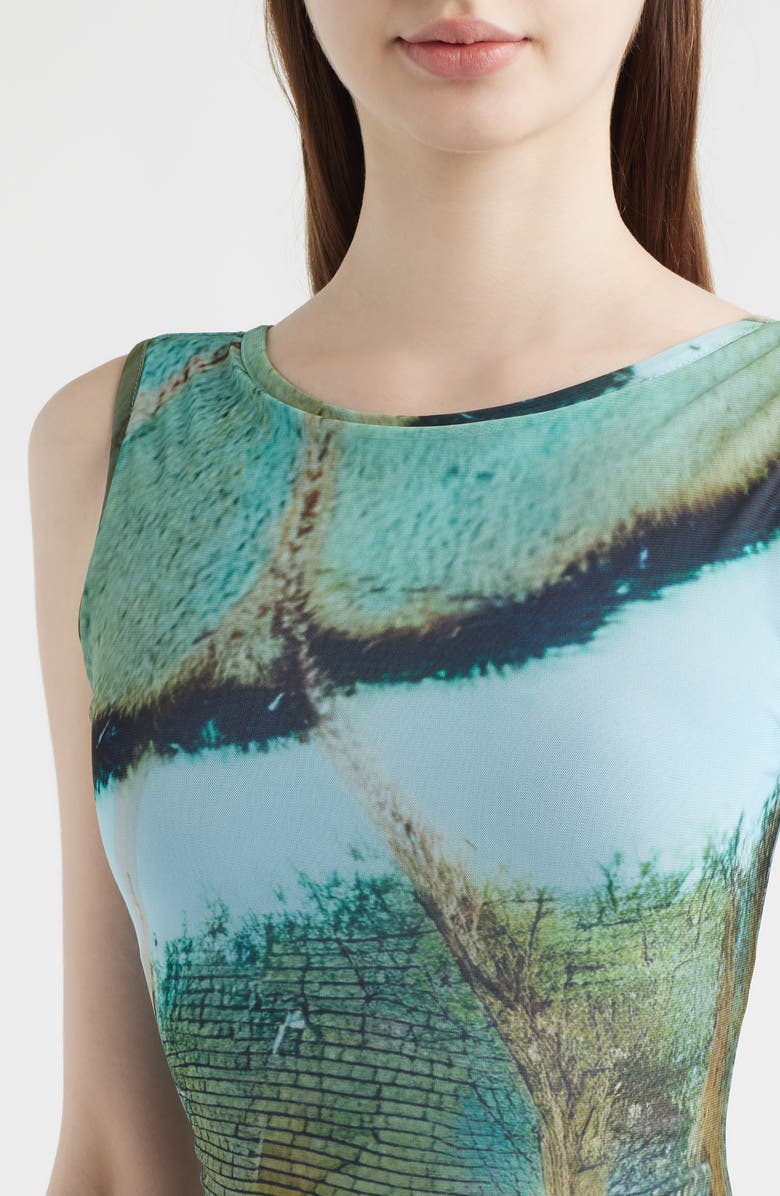 Feners Caracola Asymmetric Body-Con Minidress, Alternate, color, Marbre