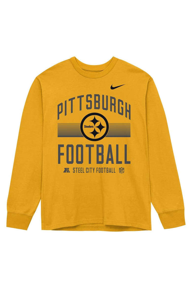 Toddler Nike Gold Pittsburgh Steelers Essential Long Sleeve T-Shirt, Main, color, Gold