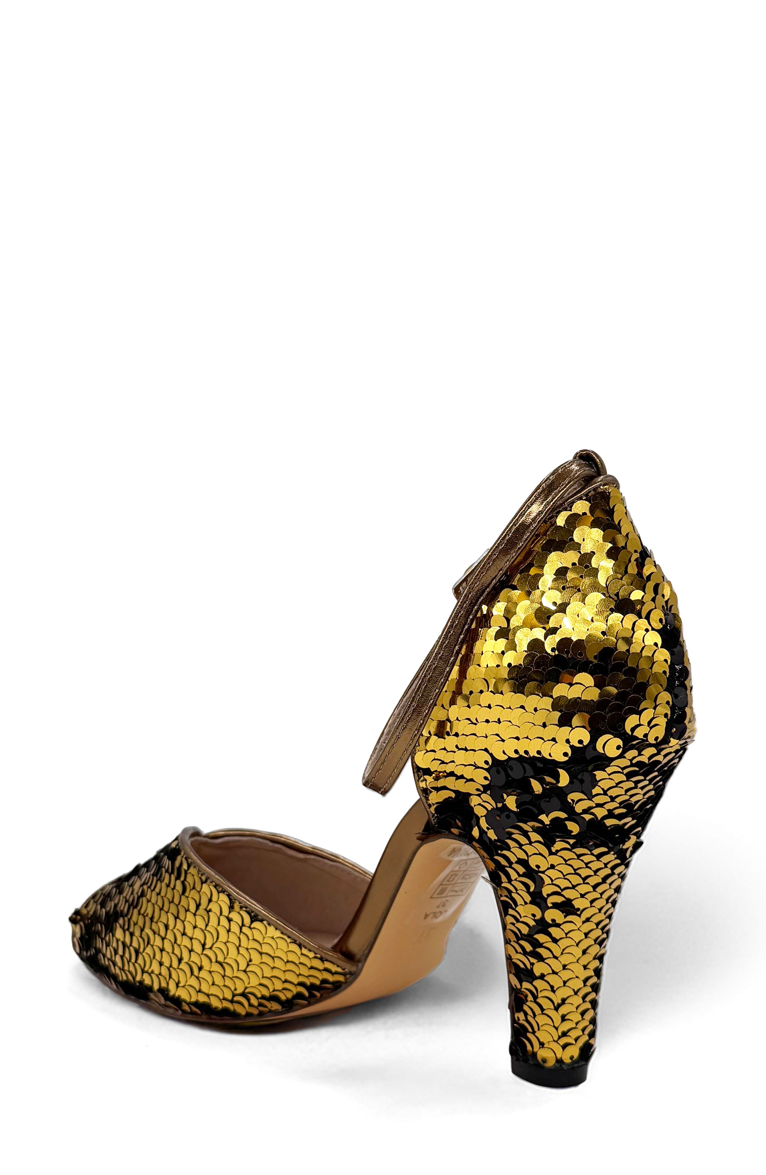 Lola Metallic Ankle Strap Sandal, Alternate, color, GOLD