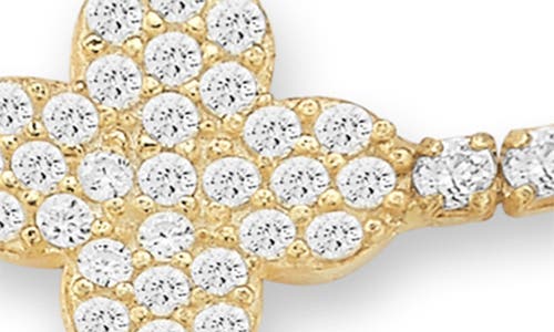 Glaze Jewelry Cubic Zirconia Sterling Silver Heart Tennis Bracelet In Gold