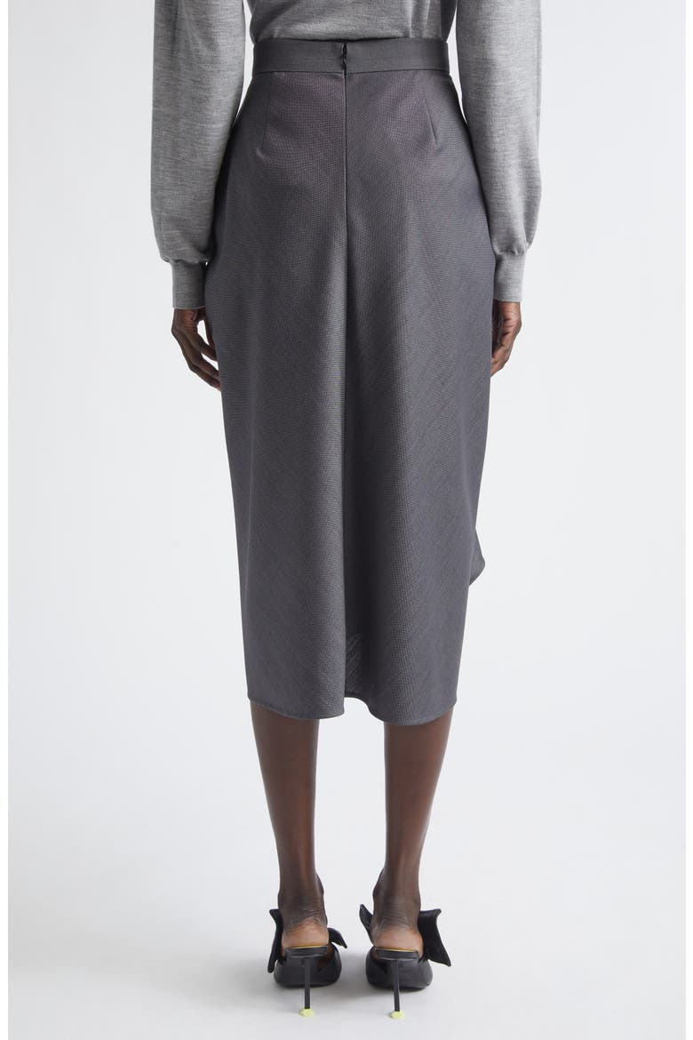 Draped Wool & Mohair Blend Midi Skirt, Alternate, color, GREY MIX
