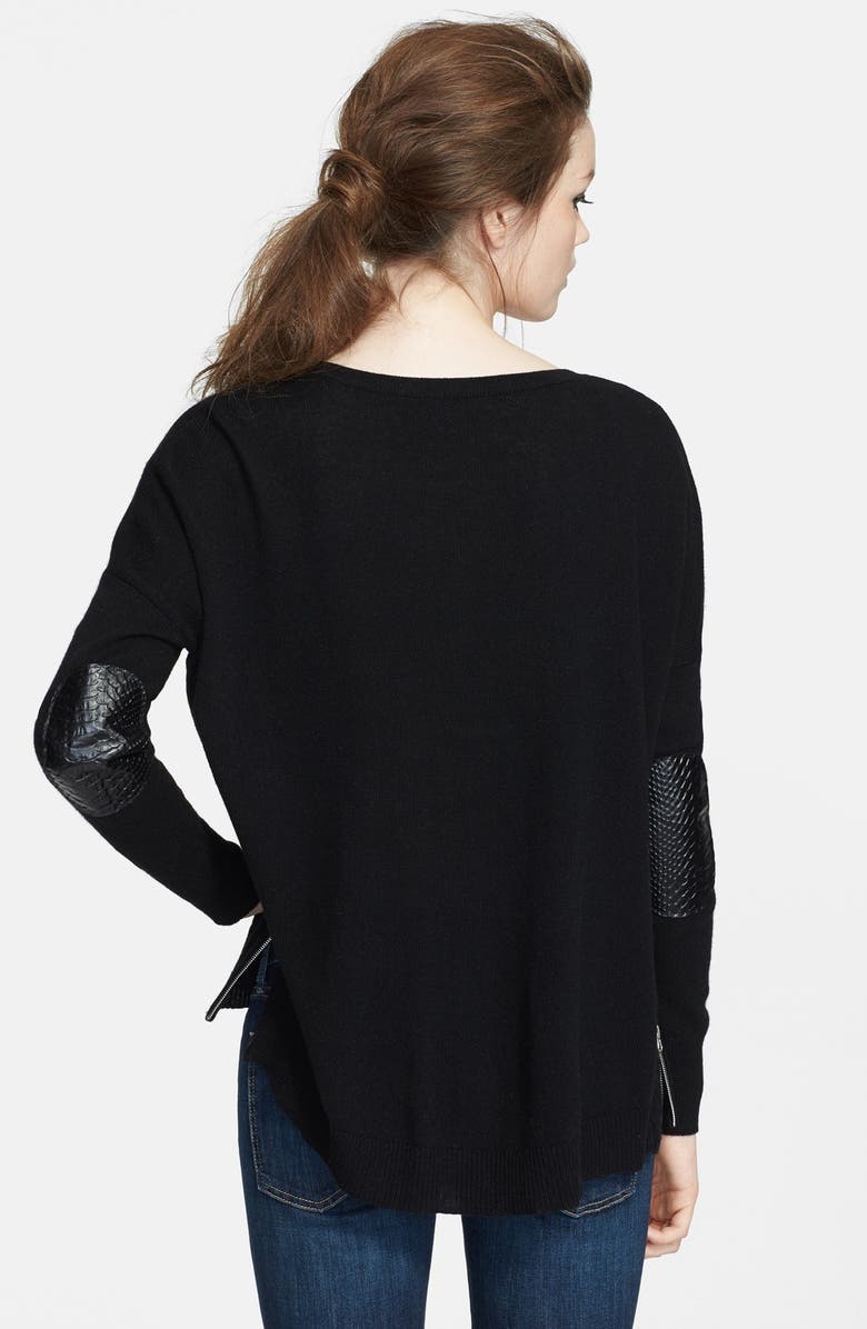 autumn cashmere High/Low Cashmere Sweater, Alternate, color, 