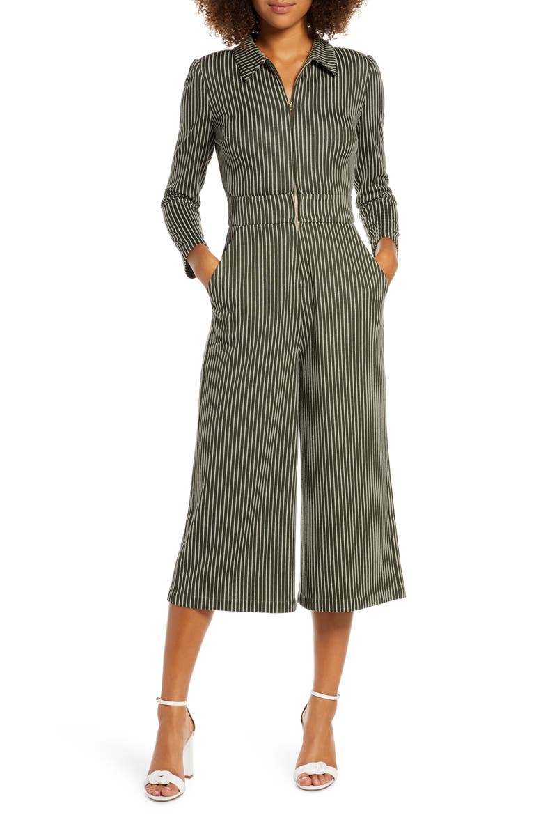 Picnic at the Bowl Long Sleeve Jumpsuit, Main, color, ARMY