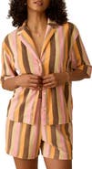 Faherty Cabana Stripe Towel Terry Camp Shirt