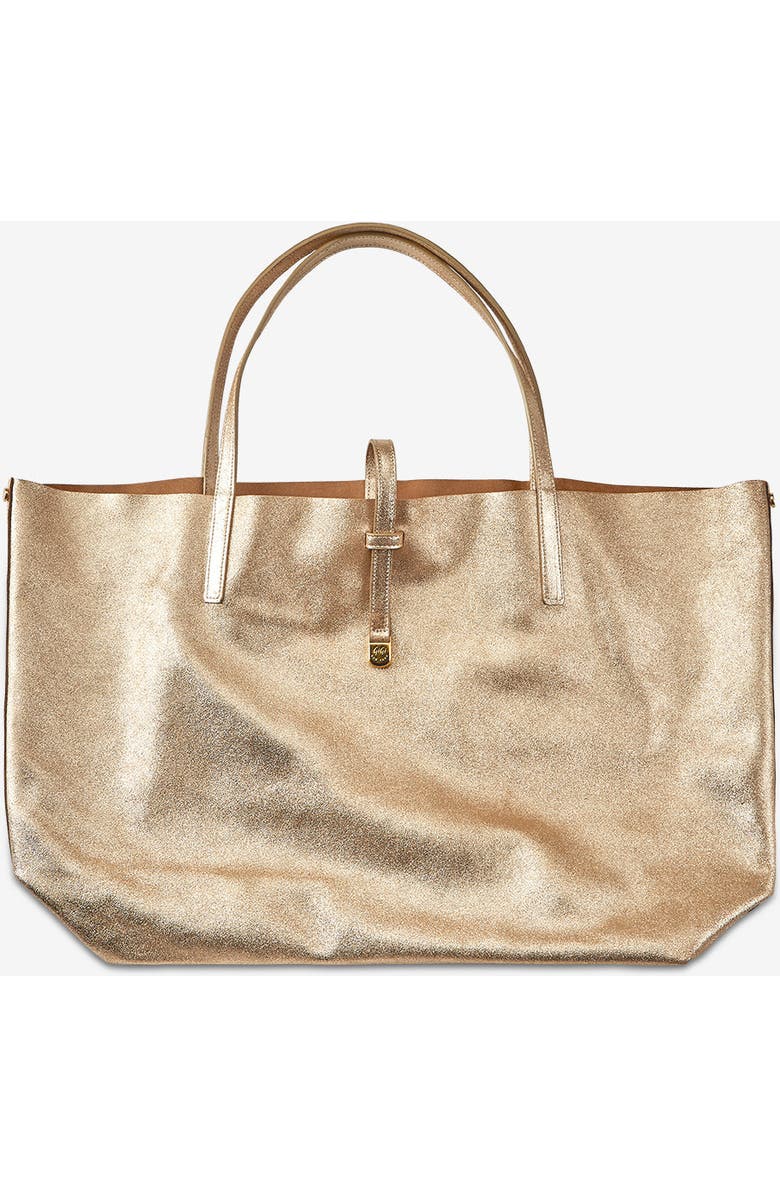 GiGi New York Reversible Luna Tote, Alternate, color, Platinum Metallic