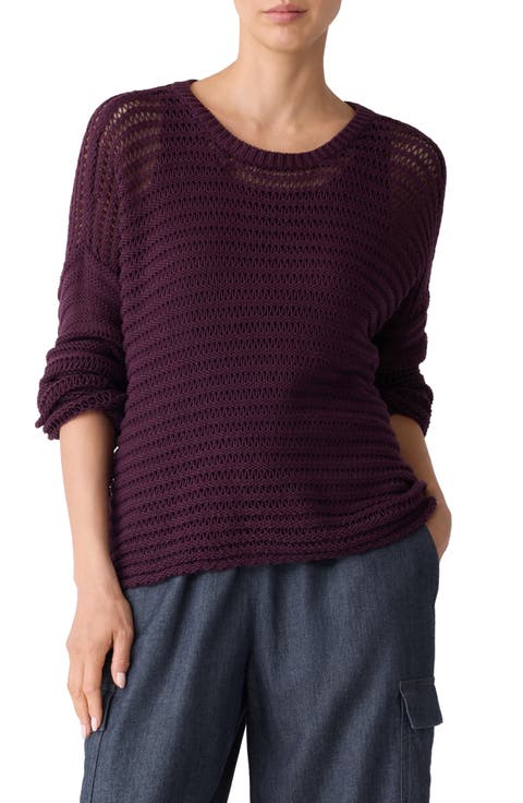 Crewneck Oversize Organic Cotton Sweater