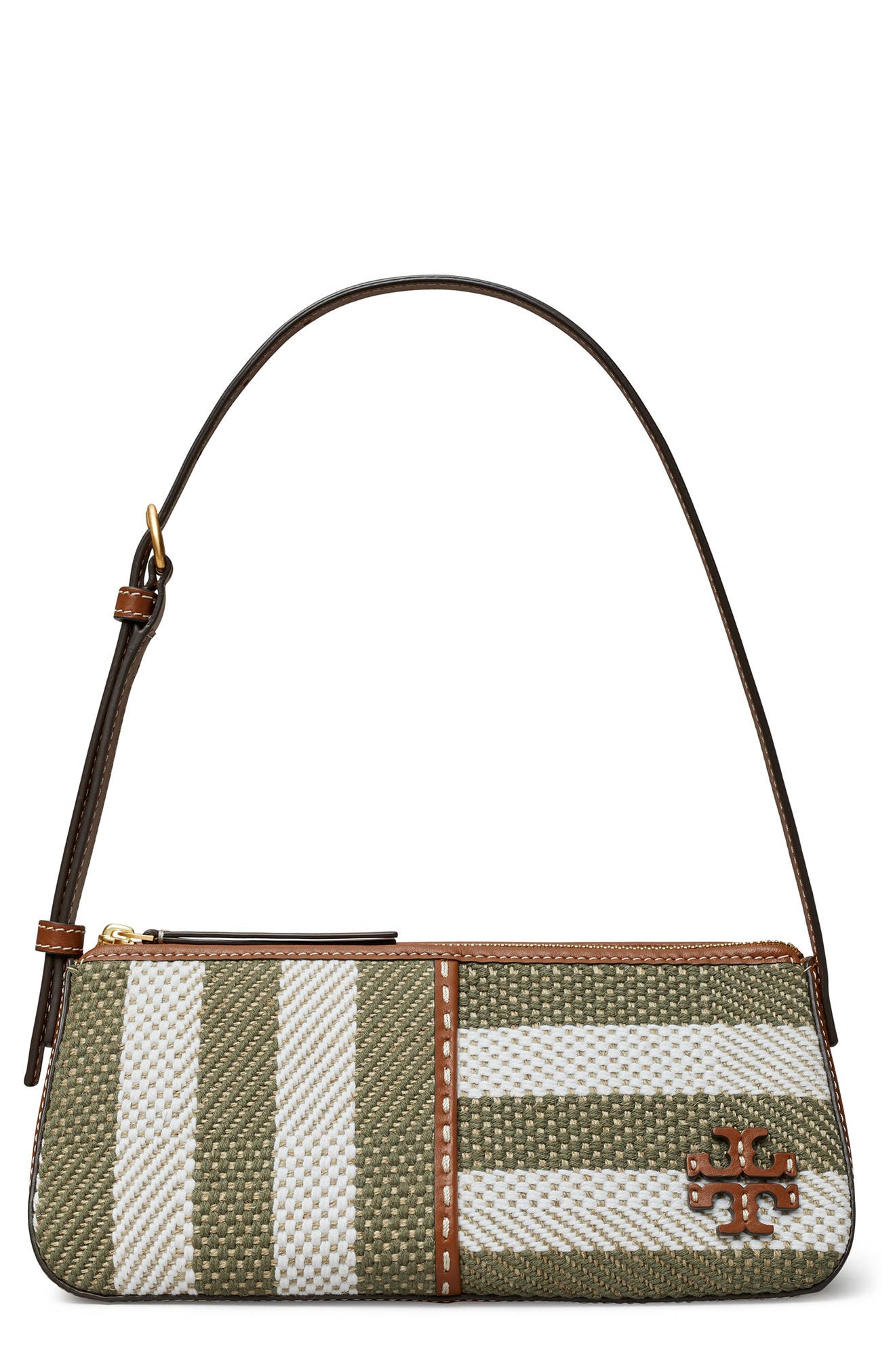 Tory Burch McGraw Stripe Wedge Shoulder Bag, Main, color, 