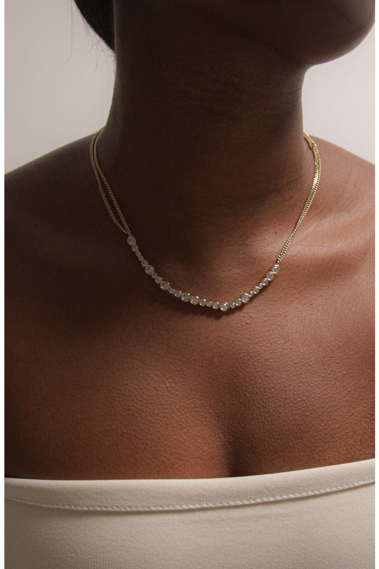 Stan Celestial Crystal Necklace in Gold, Alternate, color, Gold