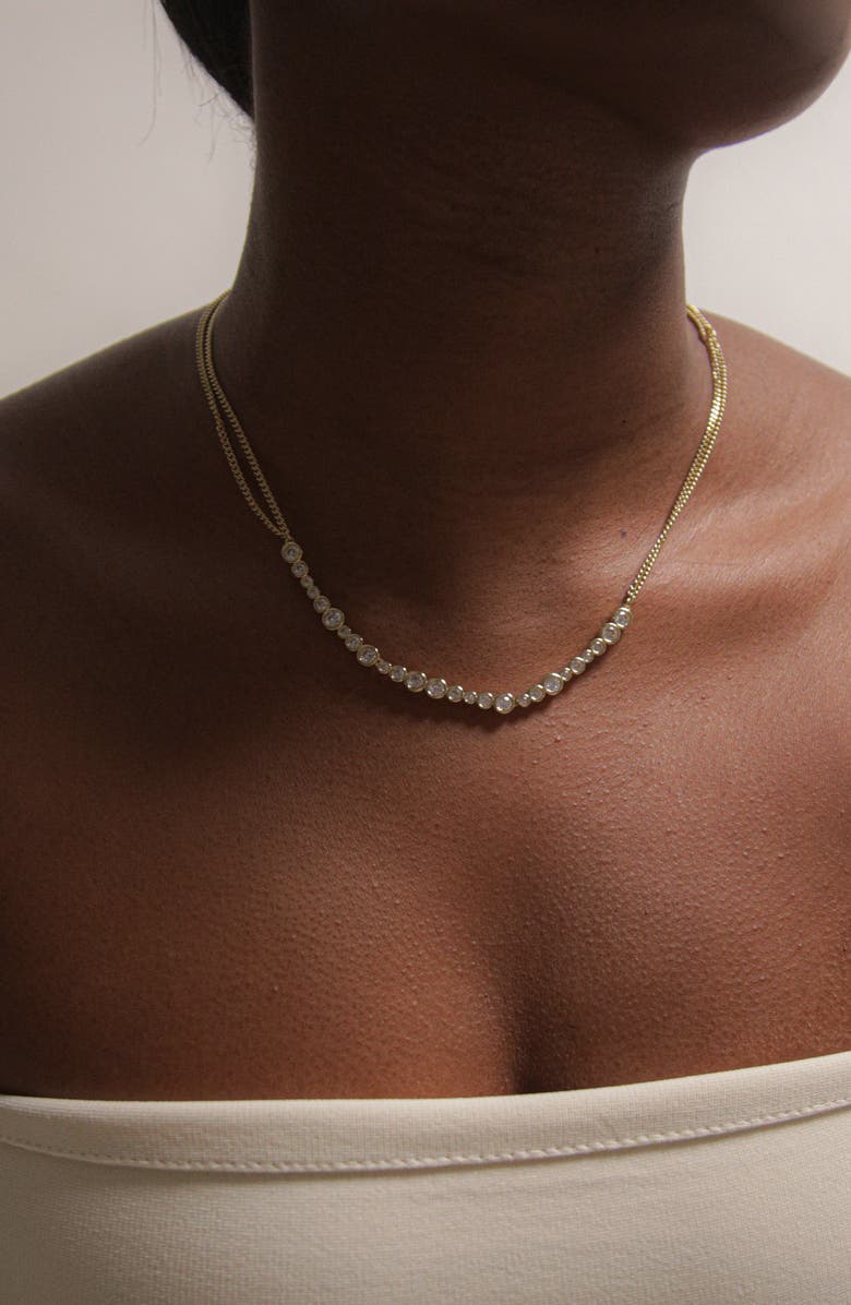 YOJ Stan Celestial Crystal Necklace in Gold, Alternate, color, Gold