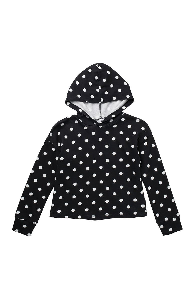 Harper Canyon Fleece Polka Dot Printed Pullover Hoodie, Main, color, 