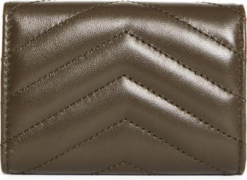 Saint Laurent Tiny Matelasse Origami Trifold Leather Wallet