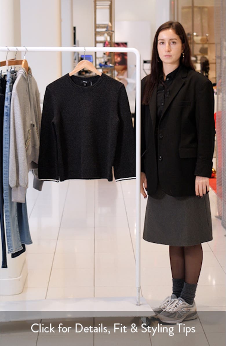 Contrast Trim Wool & Cashmere Sweater, sales video thumbnail