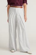 Universal Standard Marley Pleated Linen Blend Wide Leg Pants