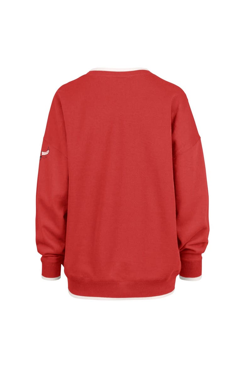 Women's '47  Red Chicago Bulls Rise Wax Pack Daze '80s Oversize Pullover Sweatshirt, Alternate, color, Red
