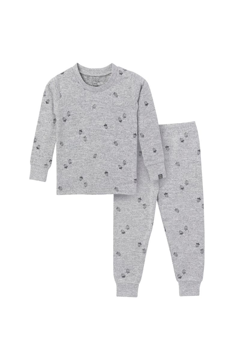 Modern Moments<sup>™</sup> by Gerber Hacci Pajama Top & Pant Set, Main, color, Grey Acorn
