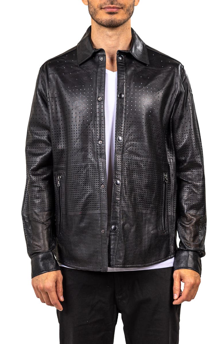 Maceoo Ascension Leather Jacket, Main, color, Black
