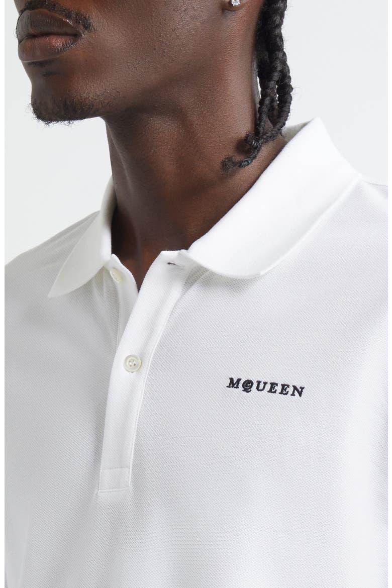 Embroidered Logo Cotton Piqué Polo, Alternate, color, OPTICAL WHITE