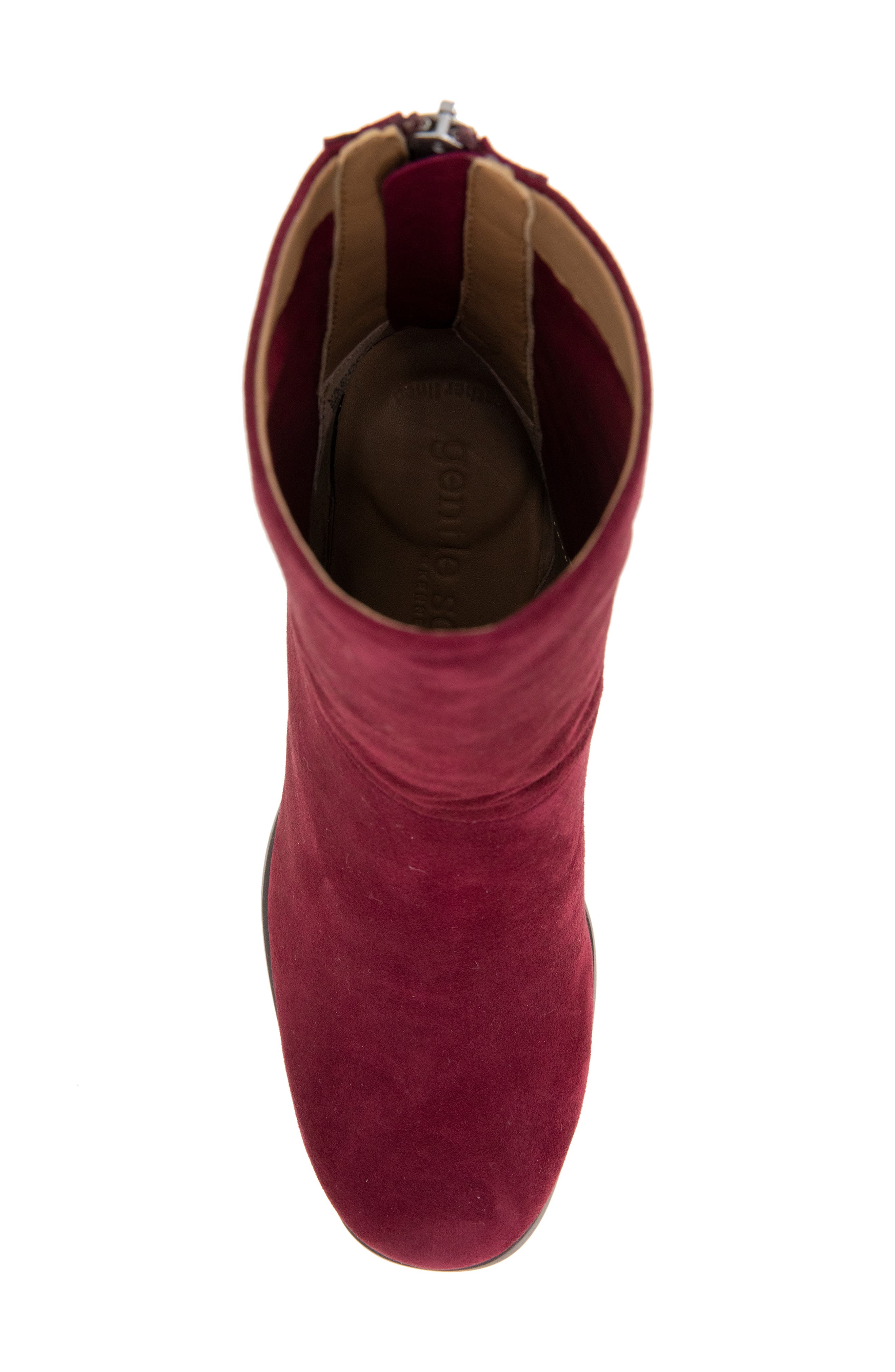 Saranac Leather Bootie, Alternate, color, WINE SUEDE