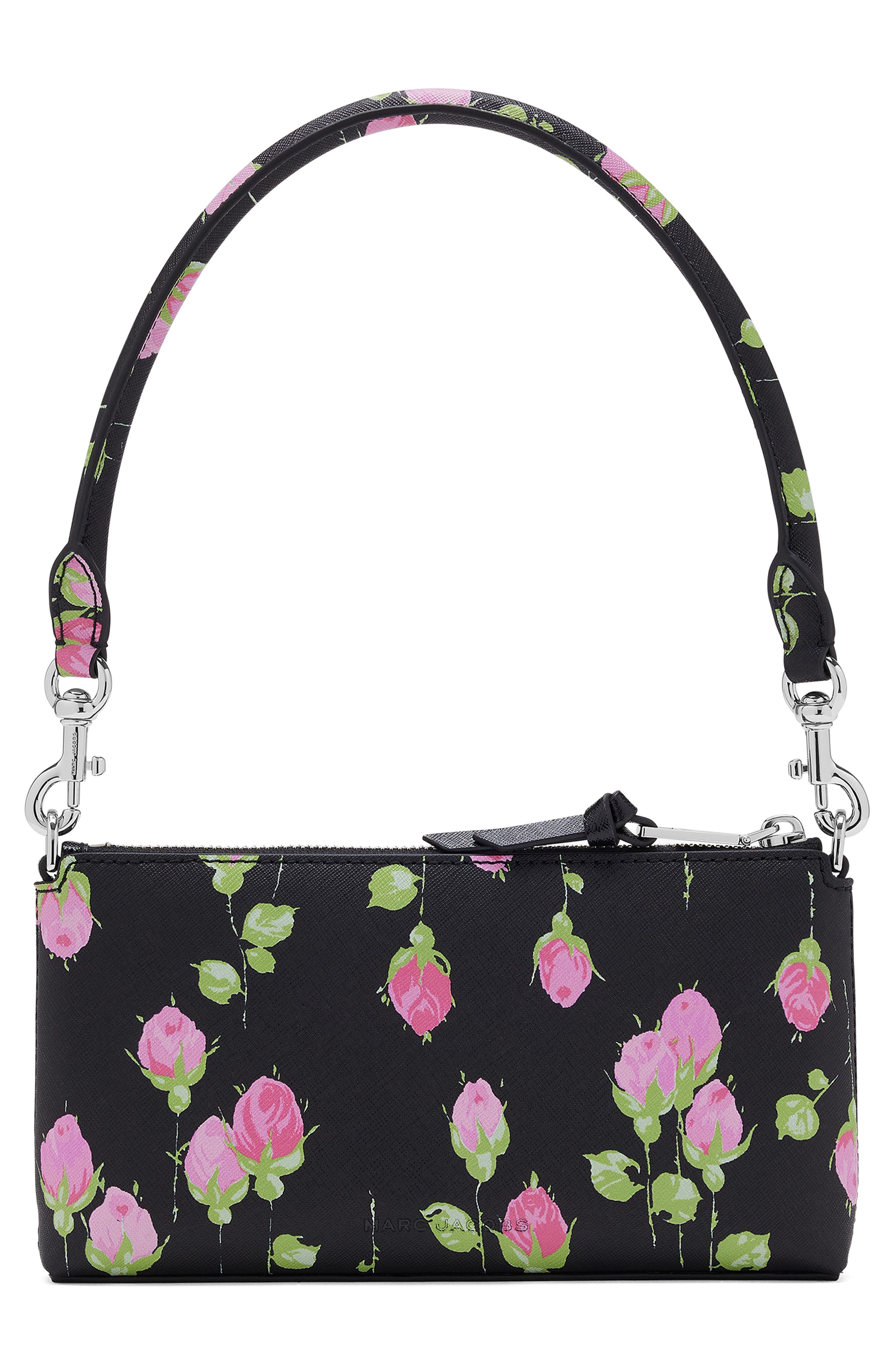 Snapshot Convertible Floral Shoulder Bag, Alternate, color, BLACK MULTI