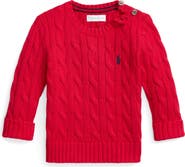 Ralph Lauren Combed Cotton Cable Knit Sweater