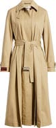 Damson Madder Sofia Pleated Belted Trench Coat