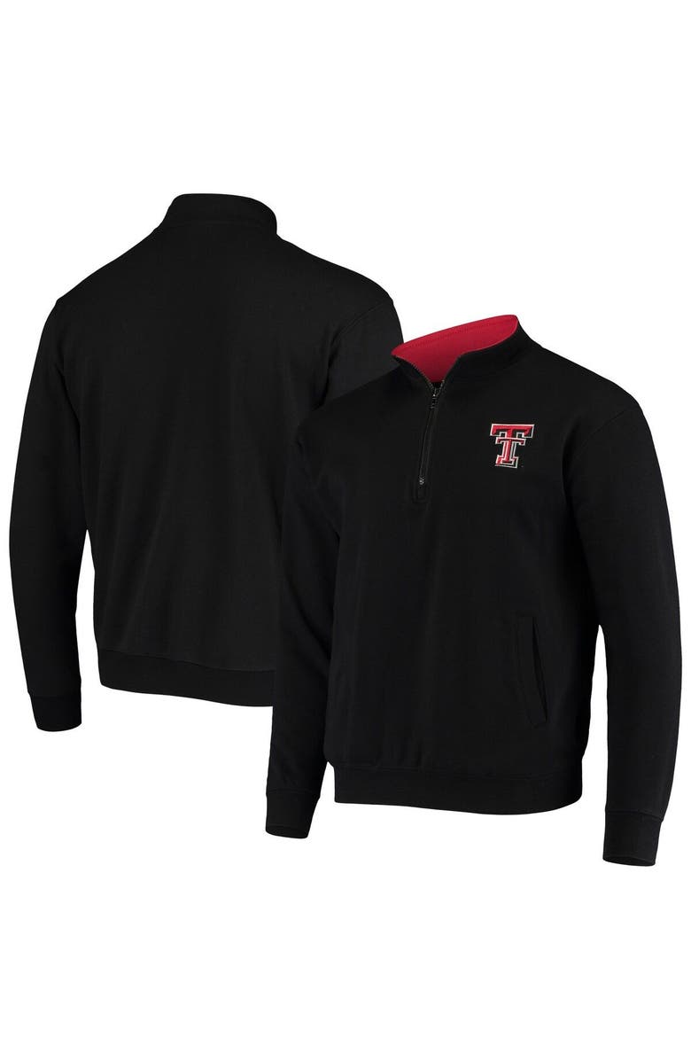 COLOSSEUM Men's Colosseum Black Texas Tech Red Raiders Tortugas Logo Quarter-Zip Jacket, Main, color,
