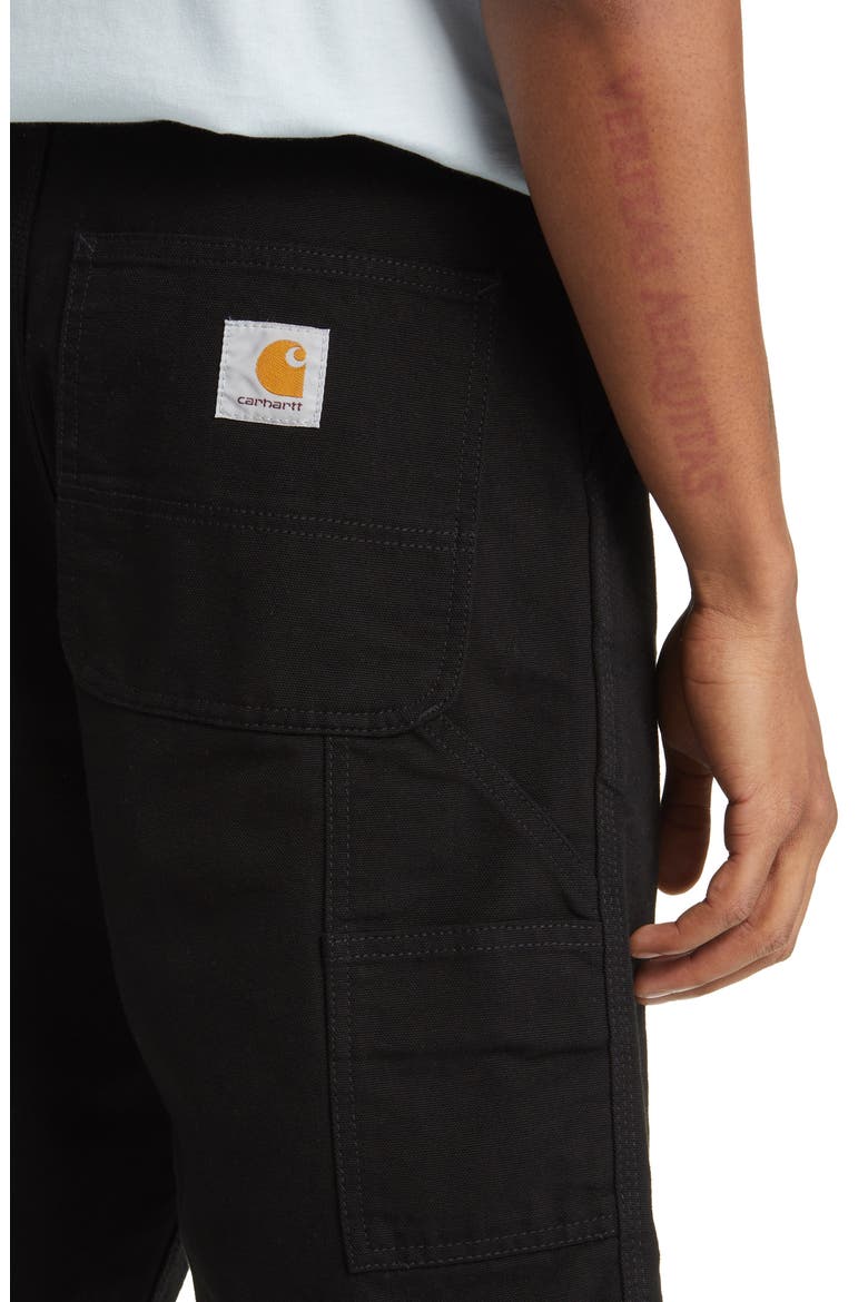 Organic Cotton Canvas Carpenter Shorts, Alternate, color, BLACK (RINSED)
