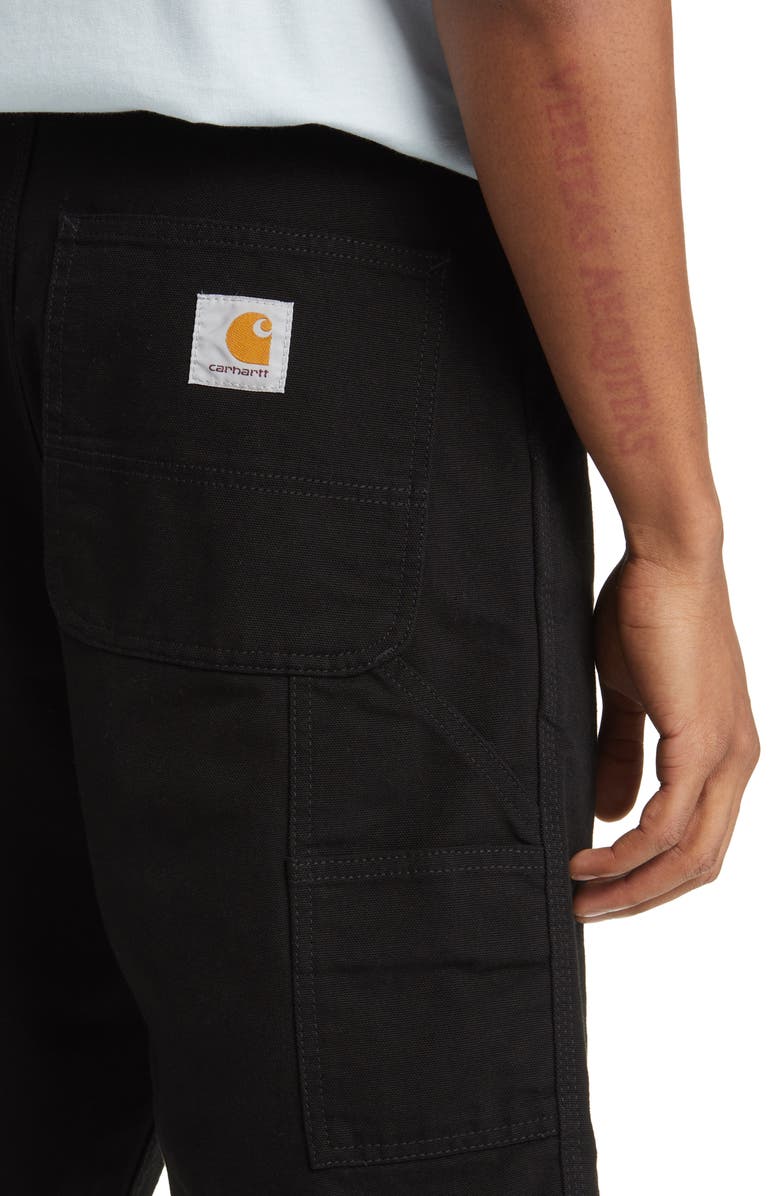 Carhartt Work In Progress Organic Cotton Canvas Carpenter Shorts, Alternate, color, Black (Rinsed)