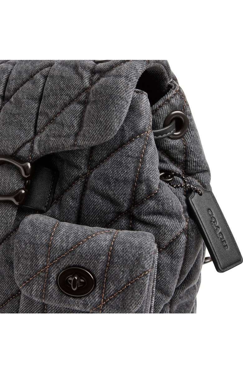 COACH Tabby Quilted Denim Backpack, Alternate, color,