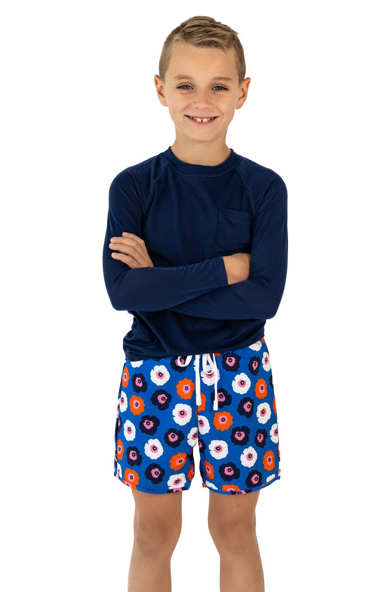 Lake Label Board Short Swimsuit, Main, color, 