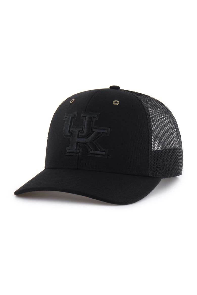 Men's Carhartt x '47 Black Kentucky Wildcats Trucker Adjustable Hat, Main, color, Black