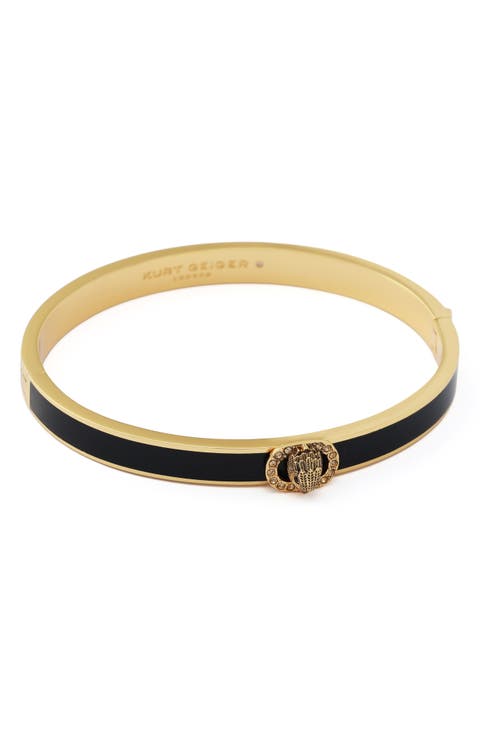 Chelsea Eagle Head Enamel Hinge Bangle