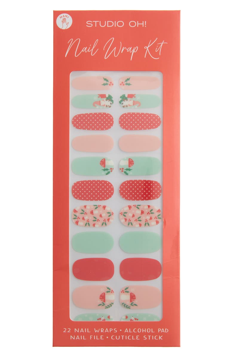 Studio OH! Merry Mushrooms Nail Wrap Kit, Main, color, 