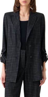Akris punto Broken Check Twill Blazer