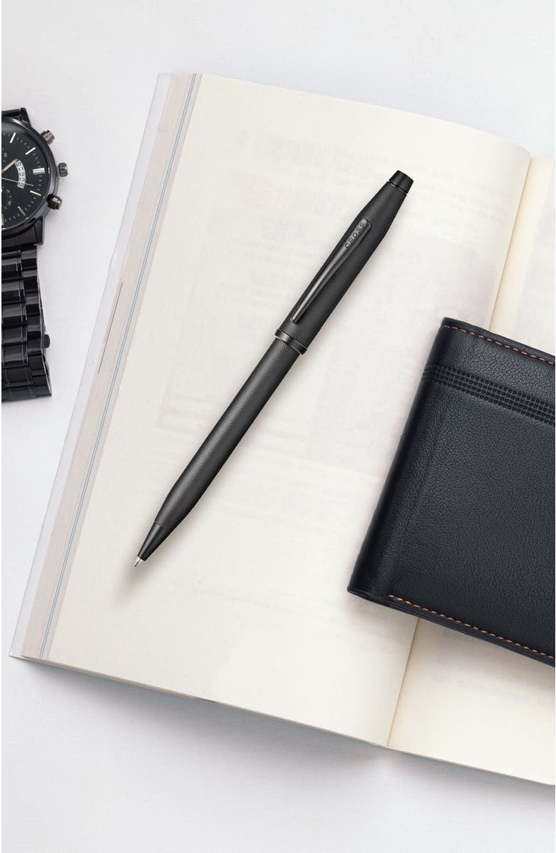 A.T. Cross Century II Ballpoint Pen, Alternate, color, Black Micro-Knurl