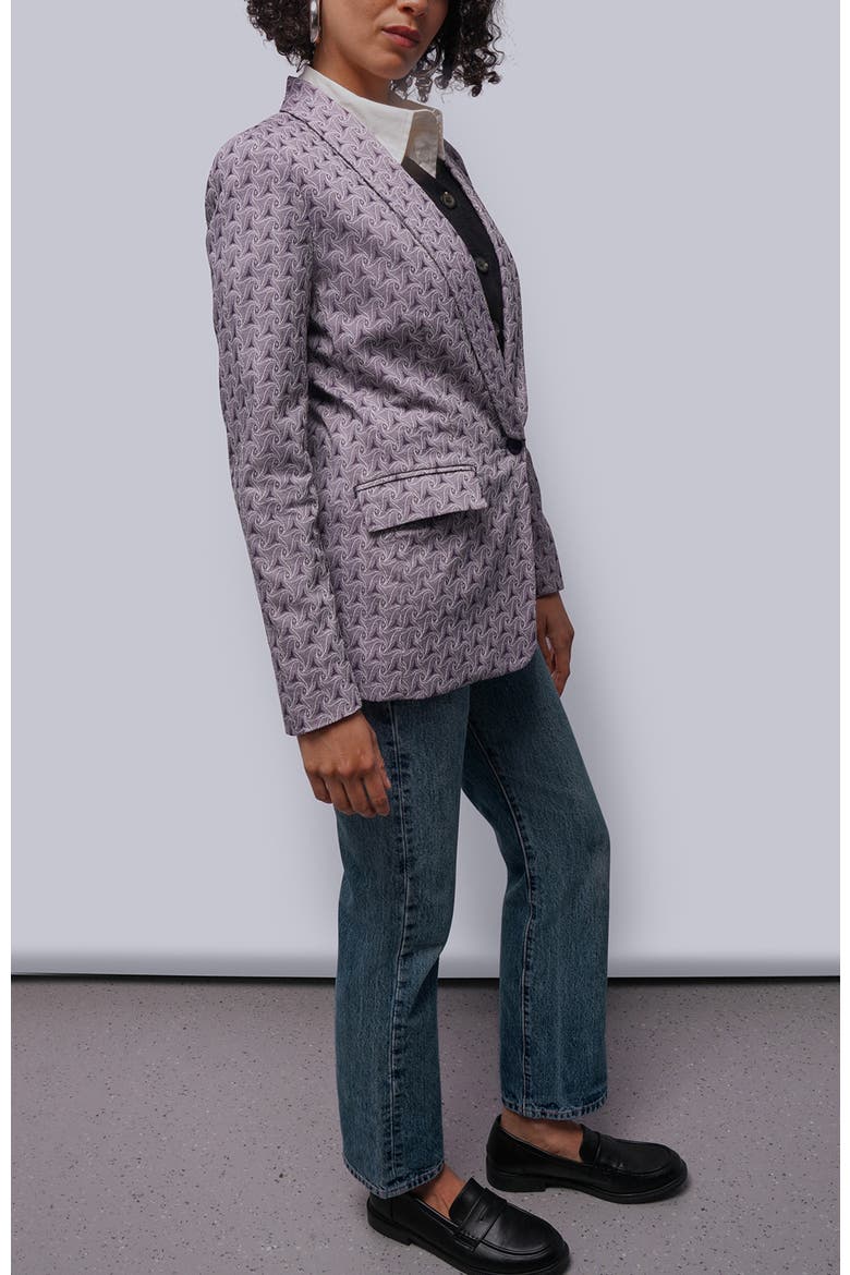 The Empower Jacquard Tux Blazer, Alternate, color, PLUM