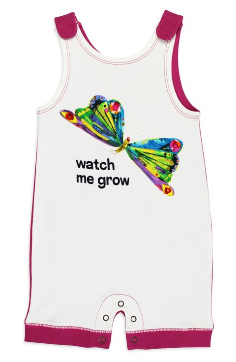 x 'The Very Hungry Caterpillar™' Watch Me Grow Sleeveless Organic Cotton Romper (Baby)